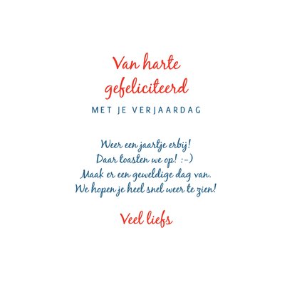 Verjaardagskaart 'Toast to you' 3
