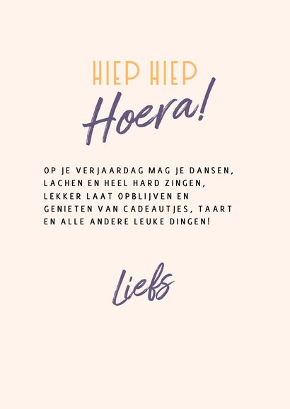 Verjaardagskaart toeterend olifantje 3