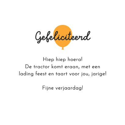 Verjaardagskaart tractors stoer hip ballonnen gefeliciteerd 3