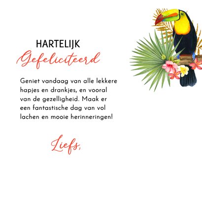 Verjaardagskaart tropisch toekan 3