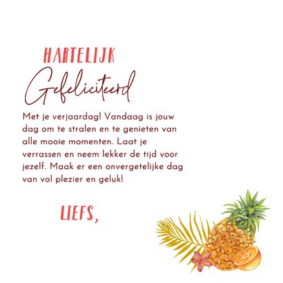 Verjaardagskaart tropische cocktail 3