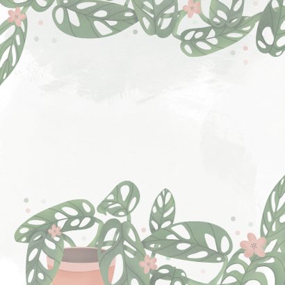 Verjaardagskaart unbeleafable met planten en confetti 2