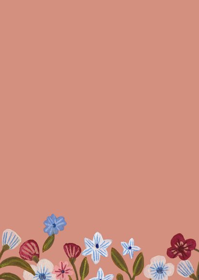 Verjaardagskaart vaas met bloemen modern 2