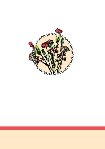 Verjaardagskaart vaasjes met bloemen 2