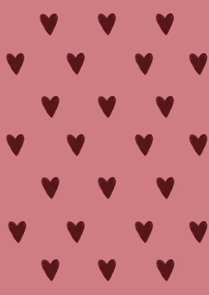 Verjaardagskaart van hartjes gefeliciteerd roze  2