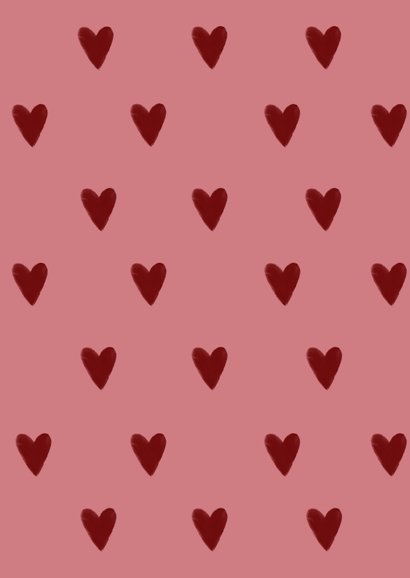 Verjaardagskaart van hartjes gefeliciteerd roze 2