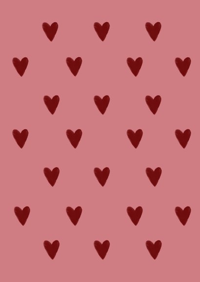 Verjaardagskaart van hartjes gefeliciteerd roze  2