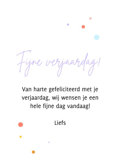 Verjaardagskaart vandaag regent het confetti voor jou! 3