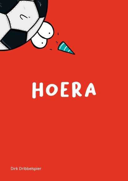 Verjaardagskaart voetbal goal 2