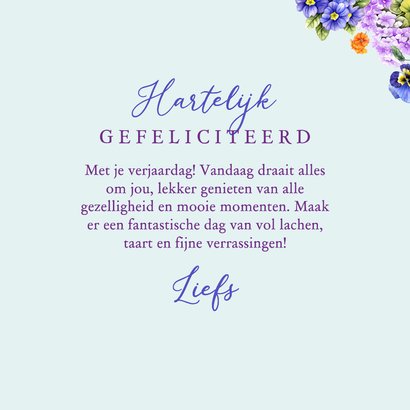 Verjaardagskaart vogelhuis bloemen vogels 3