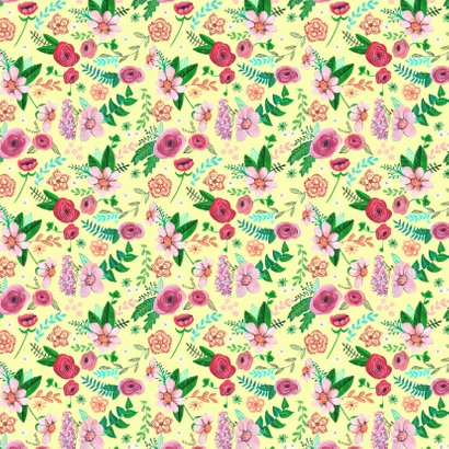 Verjaardagskaart vrolijk bloemen 2