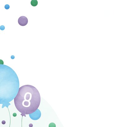 Verjaardagskaart vrolijk met confetti slingers en ballonnen 2