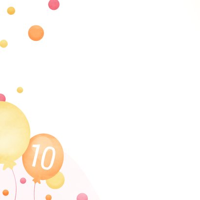 Verjaardagskaart vrolijk met slingers ballonnen en confetti 2