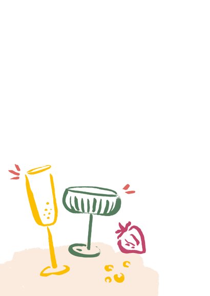 Verjaardagskaart vrolijke cocktails proost 2