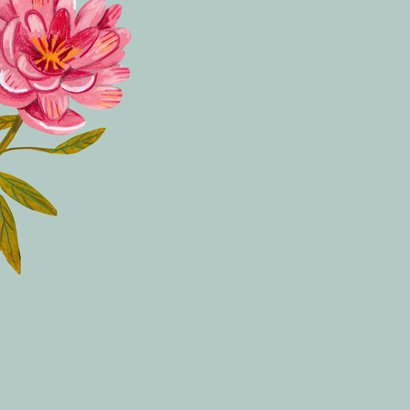 Verjaardagskaart vrouw bloemen happy birthday illustratie 2