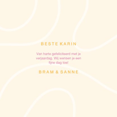 Verjaardagskaart vrouw 'HAPPY BDAY' typografisch 3
