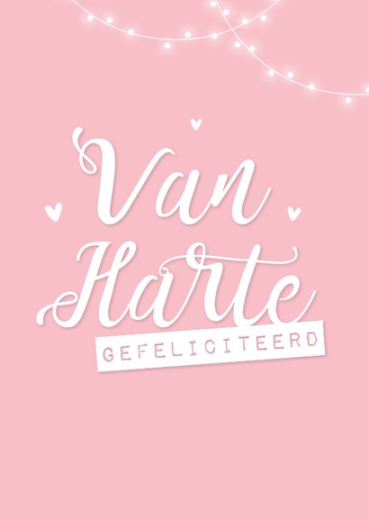 Verjaardagskaart vrouw meisje van harte foto's slinger 2