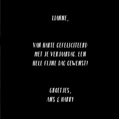 Verjaardagskaart vrouw met patroon, plusjes en stippen 3