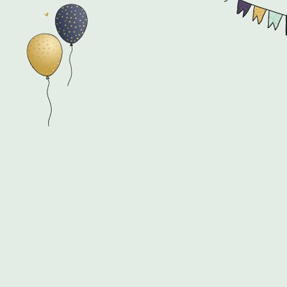Verjaardagskaart vw busje met ballonnen 2