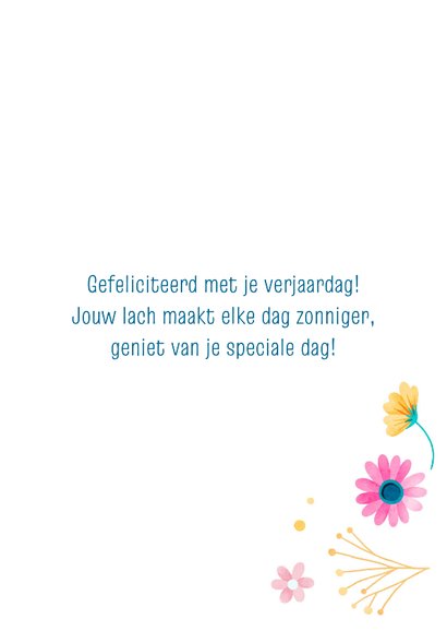 Verjaardagskaart waterverf botanisch 3