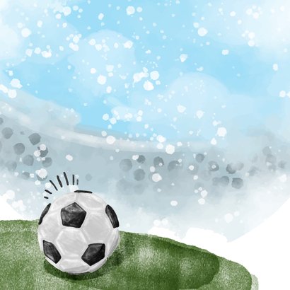Verjaardagskaart waterverf voetbal 2