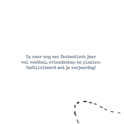 Verjaardagskaart waterverf voetbal 3