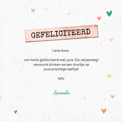 Verjaardagskaart wegwijzers hip vrolijk kleuren foto 3