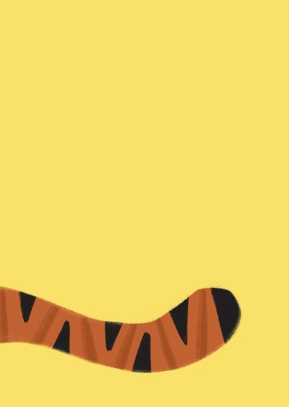 Verjaardagskaart wilde tijger met disco dip 2