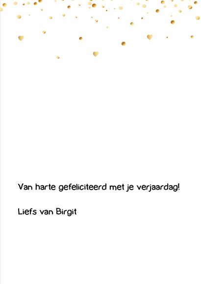 Verjaardagskaart wolk goud 3