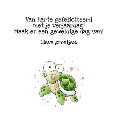 Verjaardagskaart zeeschildpad - You are turtly awesome! 3