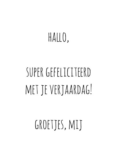 Verjaardagskaart zwartwit 3