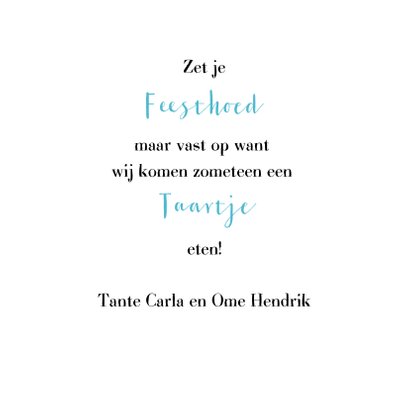 Verjaardagskaarten haai met feesthoed 3