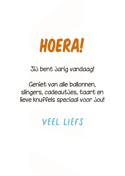 Verjaardagskaartje een blij beertje met feestmuts 3