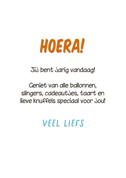 Verjaardagskaartje een blij beertje met feestmuts 3