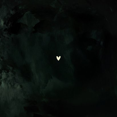 Verjaardagskaartje kerst van harte gouden hart Achterkant