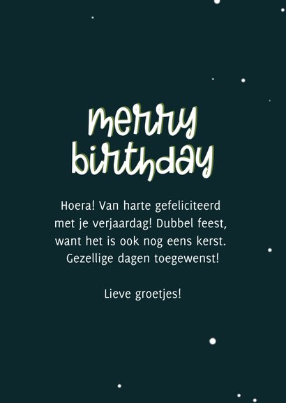 Verjaardagskaartje merry birthday met elfjes en eigen foto 3