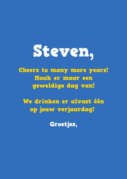 Verjaardagskaartje met biertje 'Hop hop hoera!' 3
