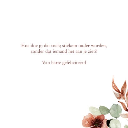 Verjaardagskaartje met getekende bloemen 3