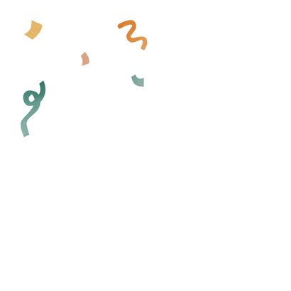 Verjaardagskaartje met kleurrijke confetti 2