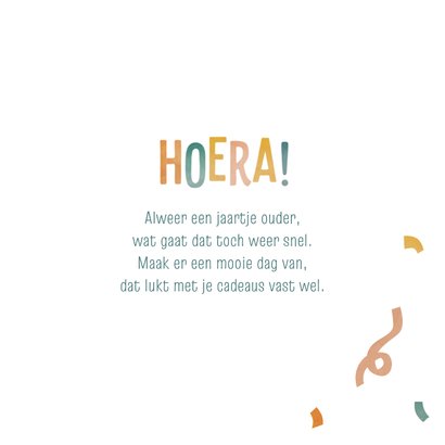 Verjaardagskaartje met kleurrijke confetti 3