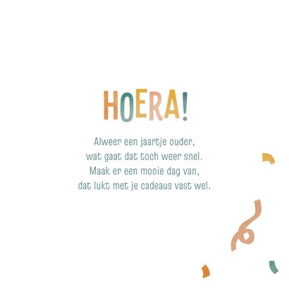 Verjaardagskaartje met kleurrijke confetti 3