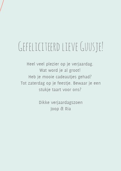 Verjaardagskaartje met vrolijke dieren in luchtballon 3