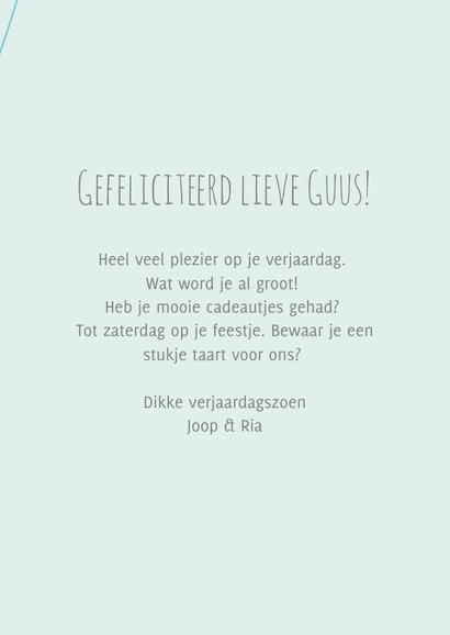 Verjaardagskaartje met vrolijke diertjes in een luchtballon 3