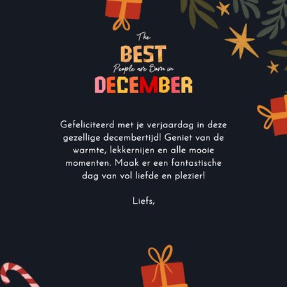 Verjaardagskaartje 'The best people are born in December' 3