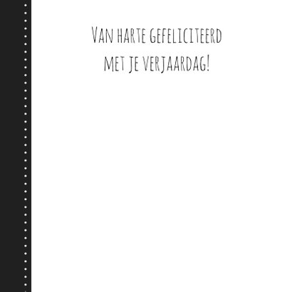 Verjaardagskaartje ZwartWit - WW 3