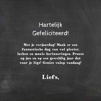 Verjaardagskaartopkrijtbord wijn 3