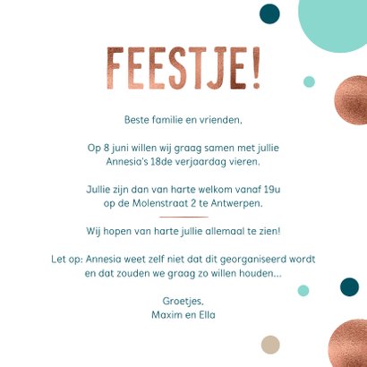 Verjaardagsuitnodiging met leuke tekst 3