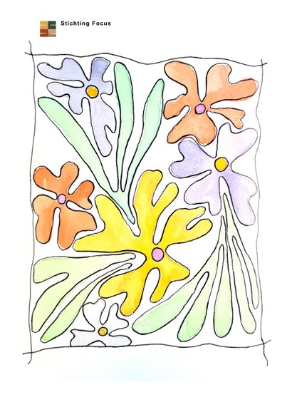 Verjaarsdagkaart met bloemen 2