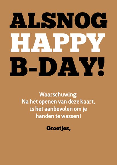 Verjaarsdagskaartje te laat met strontvlieg grappig 3