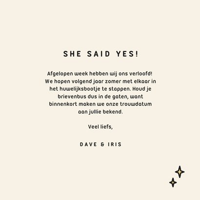 Verlovingskaart met tattoo style illustraties van slotje 3
